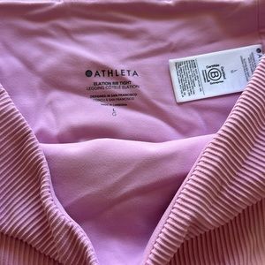 NWT-Athleta Pink Elation Rib Tight, Large
